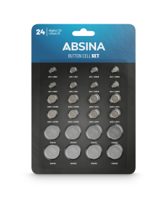 Absina Knopfzellenset 24-teilig